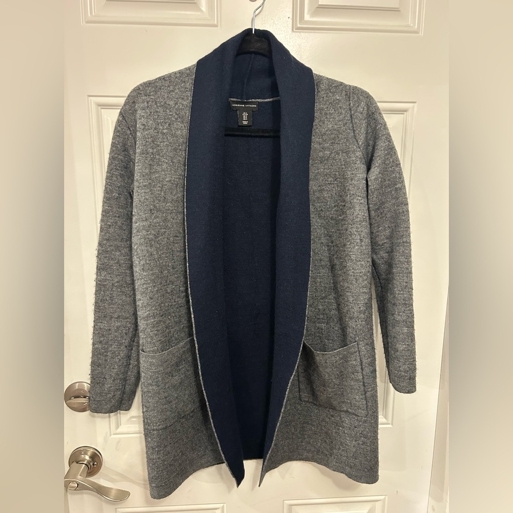 Gray/Navy Adrienne Vittadini Shawl